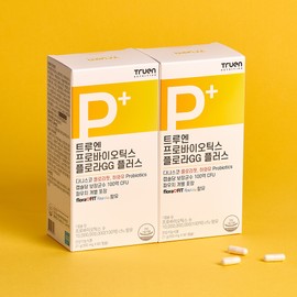 Trueen Probiotics FloraGG Synbiotics Danisco 10 billion live lactic acid bacteria 60 capsules, 2 units / 트루엔 프로바이오틱스 플로라GG 신바이오틱스 다니스코 100억 생 유산균 60캡슐, 2개