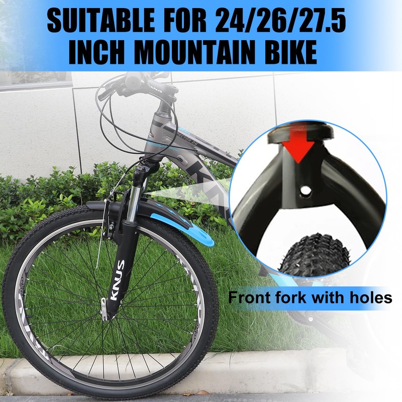 ZUKKA Bicycle Mudguard Set Front and Rear 2 Pieces Universal