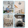 Socket Fan Light with Remote Control, 3 Colors 3000K-6500K Dimmable