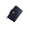 Leather Bifold Wallet Coach Medium Corner Zip Wallet Navy Blue