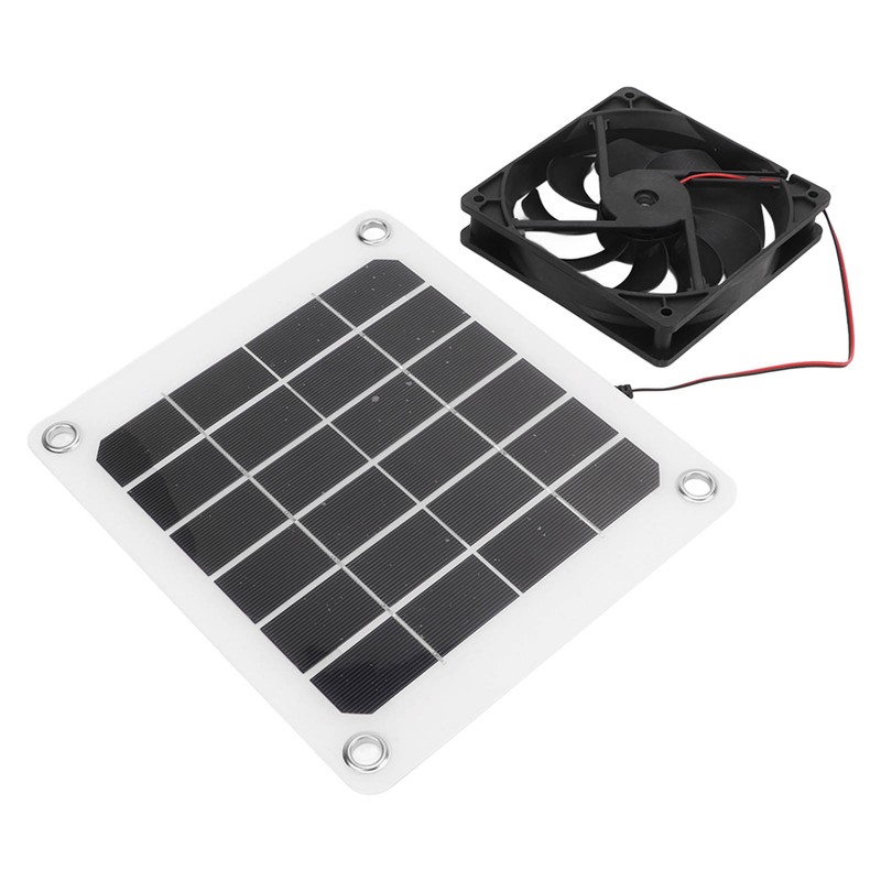 10W Solar Powered Exhaust Fan 5V Waterproof Portable Monocrystalline Silicon
