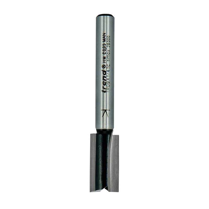Trend Trade Straight Two Flute Router Cutter Bit, 1/4 Inch
