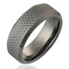 100S JEWELRY Knurl Tungsten Rings with Knurling Diamond Pattern Men