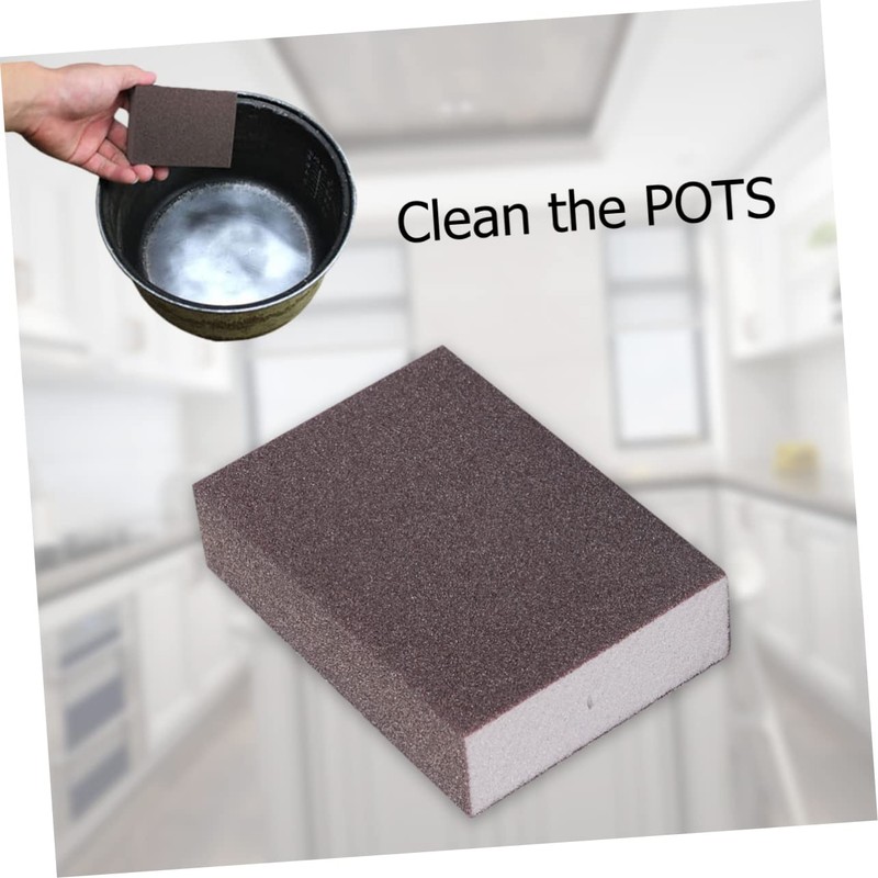 TEHAUX 4pcs Double Sided Sponge Emery Papers for Home Polishing