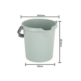 Silver Sage - High Grade Plastic 5L Litre Bucket with Pouring Spout, Measuring Scale and Easy Carry Handle Strong & Space Saver Multipurpose Storage Bucket Cleaning Bucket - Animal Feed Car Wash Home
