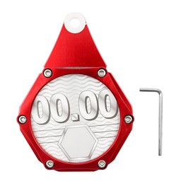 Hsthe Sea Tax Badge Holder, Aluminum Alloy Motorcycle Tax Badge Holder, Motorcycle Approval Holder - Red