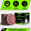 RODOPI RedDevil Sandpaper 125 mm Velcro Grit 40-320 Sanding Discs
