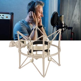 60Mm U47 Shock Mount Gold Metal 60Mm U47 Gold Metal Shock Mount Microphone Shock Mount 60Mm High Insulation Microphone Clip Holder Mount Microphone Vibration Shock Mount for Broadcast Recording Studio
