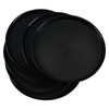 Fabnati Black Plastic Serving Tray, Round Fast Food Tray, Set
