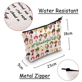 JXGZSO Game Character Inspired Cosmetic Bag HM Game Lover Gift Wonderful Life Makeup Bag H Moon Fan Gift