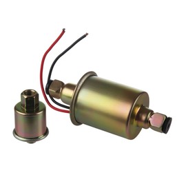 GA8012S E8012S FD0002 P60430 EP12S 6414671 Low Pressure (2.5-4PSI)12V Heavy Duty Gas Diesel In-Line In-Tank Electric Fuel Pump With Installation Kit Metal Solid Petro Gasoline or Diesel Engine