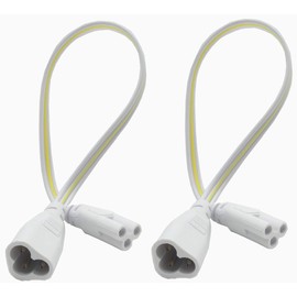 Traodin T5 T8 LED Lamp Connecting Wire Ceiling Lights Daylight Integrated Tube Cable Linkable Cords for LED Tube Lamp Holder Socket Fittings with Cables 30CM (2-Pack 3Pin M/F)