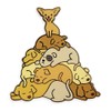 Pinsanity Cute Sleeping Puppy Dog Pile Enamel Lapel Pin