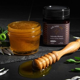 Raw Manuka Honey MGO 600+ | Premium New Zealand Honey – Supports Wellness with Natural Properties | 100% Pure, Sustainably Sourced | Ideal for Tea, Toast, & More – 250g/8.8oz