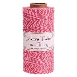 Hemptique 2 PLY Cotton Bakers Twine – 1mm Cotton Cord Spools – 410Ft Cotton Thread Perfect for Baking, Butchers, DIY Crafts, Wrapping, Macrame, Decoration & Gardening