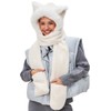 LATTEMARMALATTE Cute Cat Ears Winter Hat, 3 in 1 Plush