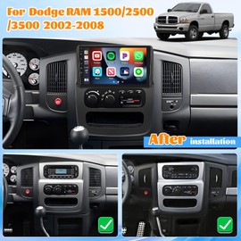 Roinvou [2G+64G] Car Radio for Dodge RAM 1500/2500/3500 2002 2003 2004 2005 with Wireless Carplay/Android Auto, 9 Inch Android 13 IPS Touch Screen Car Stereo
