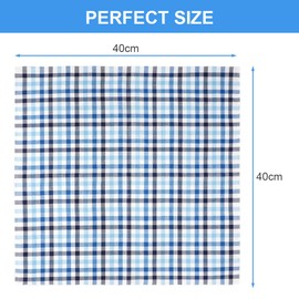 AUYAO Men's Handkerchiefs, Pack of 12/15 Cotton Handkerchief, Traditional Handkerchief, Reusable Men's Handkerchief, 40 cm x 40 cm, 15pcs-d