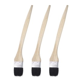 uxcell 3pcs Bent Radiator Paint Brush 2" Width Curved Wall Paint Soft Bristle Brushes with Long Wood Handle for Painting DIY Wall Treatment