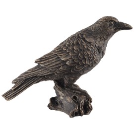 VOGLER Joh. Vogler GmbH Hugin and Munin Ravens 816-733 Set of 2 Bronze Coloured Artificial Stone Hand-Painted