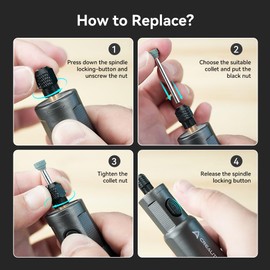 Creality Cordless Rotary Tool Kit with 23 PCS Accessory/Bits,6 Variable Speeds,Multi-Purpose 3D Printer Tools for 3D Printing Model Post-Processing Grinding/Polishing/Drilling/Multi Material Cutting