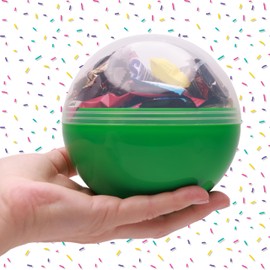 Candy Variety Pack in Giant Clear-Colored Round Capsule - Assorted Candy Individually Wrapped 20 pcs 0.74 LB (Chocolate, Crunchy, Gummy, Chewy & More) - Snack Box for Party Favors Pinata Gift Baskets