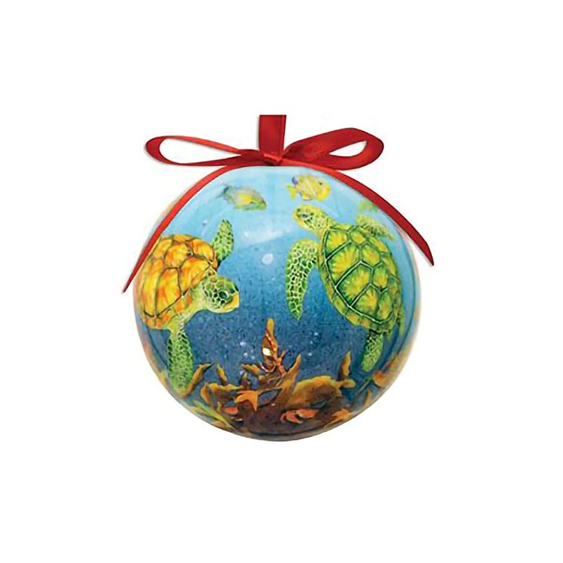 Cape Shore Sea Turtle Designed Hanging Ball Ornament