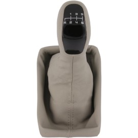 Gear Knob + Gear Stick Gaiter Set 6 Gears Suitable for MB E-Class W211, 2002-2009, Plug & Play, Car Gear Lever Shift Gaiter, with Frame, Grey
