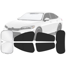 Car Window Shades for Honda HR-V 2016-2022 Accessories - Full Set 6PCS Side Window Sunshades with Memory Frame & Blackout Fabric, Privacy UV Shield for Camping/Travel