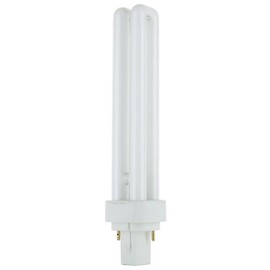 Sunlite PLD26/SP41K Compact Fluorescent PLD 2-Pin Plug-in Double Quad Tube Light Bulb, 26 Watts, 1560 Lumens, 2-Pin G24d3 Base, 4100K Cool White, 1 Pack