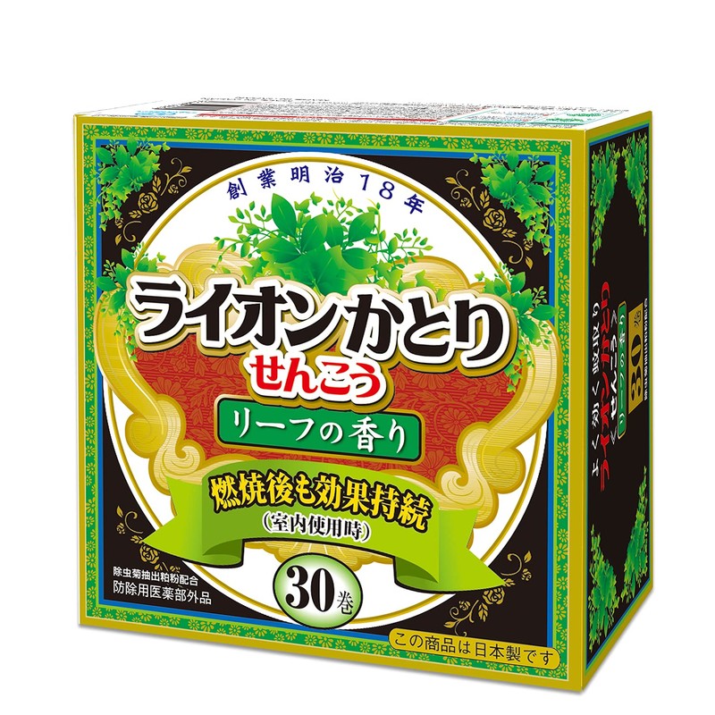 Lion Kaori Incense Sticks 30 Rolls Box Leaf Scent EM