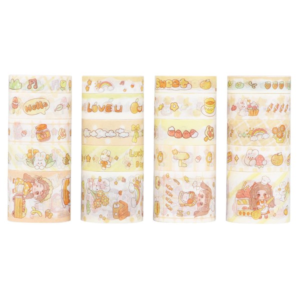 LGEGE 20 Rolls Sweet Autumn Washi Tape Set, 10/15/30mm Wide,