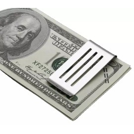Unbranded Stainless Steel Metal Money Clip Business Card Credit Card Cash Wallet MC1E