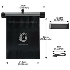 JSCARLIFE Car Trash Can,Hanging Car Trash Bag Roller Type Trash Can Car Garbage Bag Car Trash Can for Back Seat Rotating Store Design Interior Accessories Fit for Universal Truc (Grey)