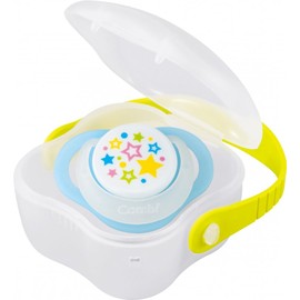 Combi Teteo Pacifier, Sleep Navigation, Size S, Petite Case Included, Sweet Blue [Recommended Age: 0 - 3 Months]