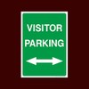Visitor Parking both ways Plastic Sign with 4 Pre-Drilled Holes