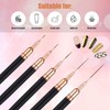 5pcs Nail Art Liner Brushes, Liner Brushes Set for Nails