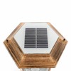 BJTDLLX Outdoor Solar Post Lights, Metal Solar Powered LED Pillar