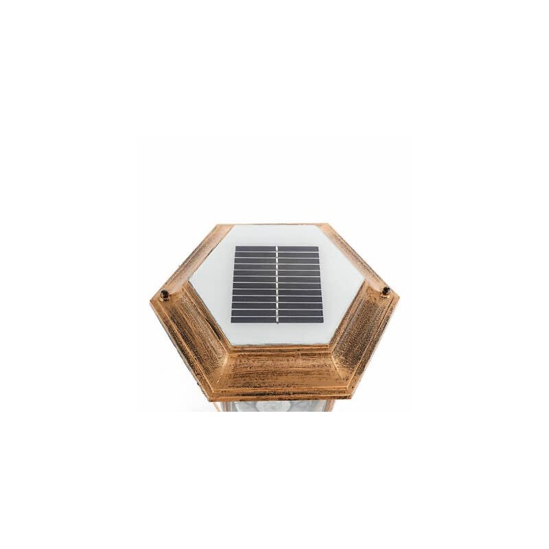 BJTDLLX Outdoor Solar Post Lights, Metal Solar Powered LED Pillar