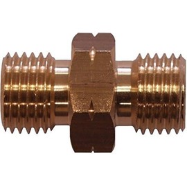 Connector for gas hose 1/4 inch or 3/8 inch left and right - hose coupling transition piece (2 x 1/4 inch left)
