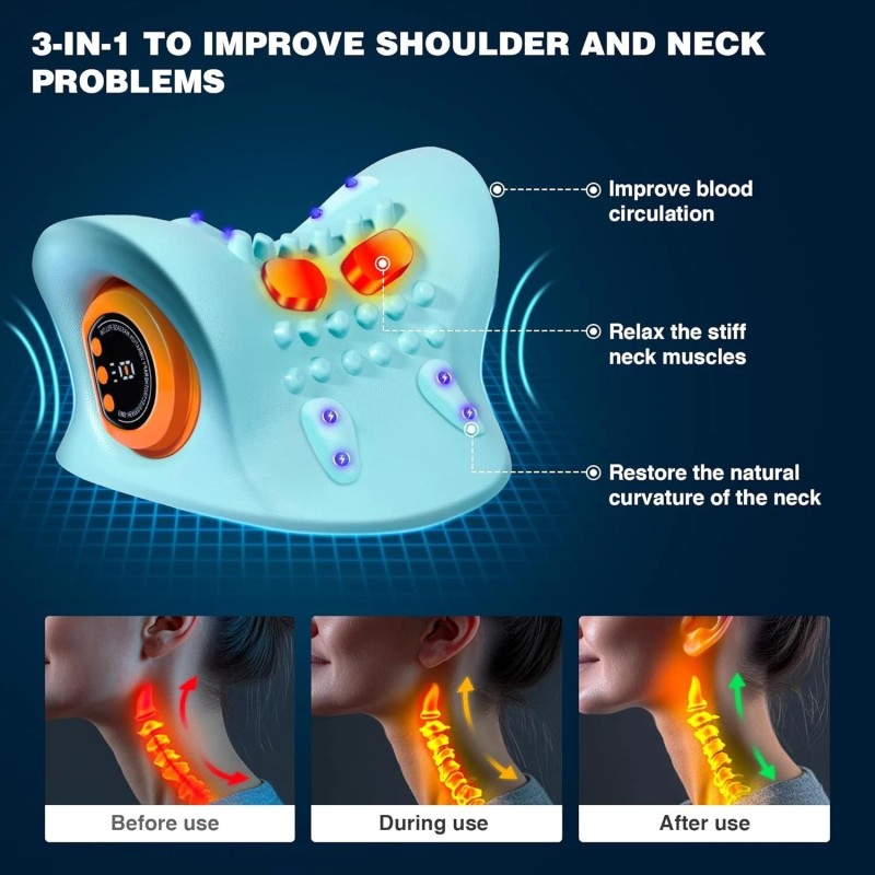 Unbranded Hugterra Neck Massager 2025, Neck and Shoulder Relaxer with