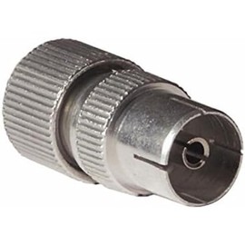 Merriway BH02202 (2 Pcs) Female Metal TV Aerial Co-Axial Plug - Pack of 2 Pieces