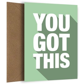 You Got This Card - Motivational Good Luck Cards for Him or Her - Promotion, New Job, Leaving, Positive Goodbye Card for Friend, Men & Women