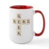 CafePress Scrabble Geek Nerd 15 Oz Ceramic Large Mug (207146368)