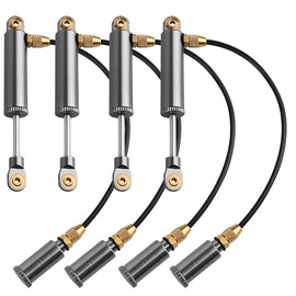 ZIJOT 63mm Desert Lizard Piggyback Internal Spring RC Shock Absorber Damper for 1/18 TRX4M TRX4MT RC Crawler Metal Upgrade (gray)