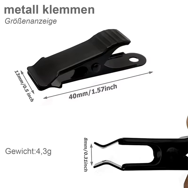 ORTAVA 20 Pcs Metal Clips Spring Clamp Spring Clips for