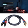 Dual XLR to RCA Cable Professional 24K Gold Plated Connector