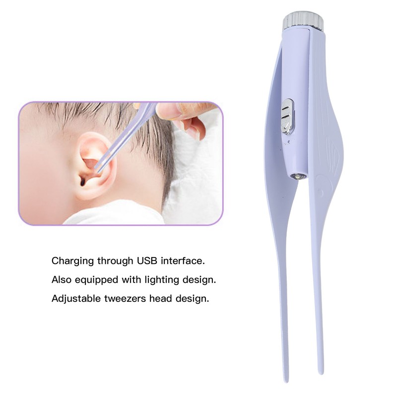 Ear Pick Tweezers USB Rechargeable Ear Wax Cleaner Removal Tool