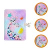 Operitacx Cartoon Mermaid Notebook with Lockable Diary Fluffy Plush Cover