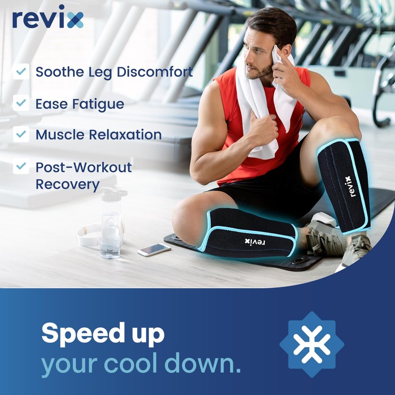 REVIX XL Shin Ice Packs Reusable Gel Cold Pack for